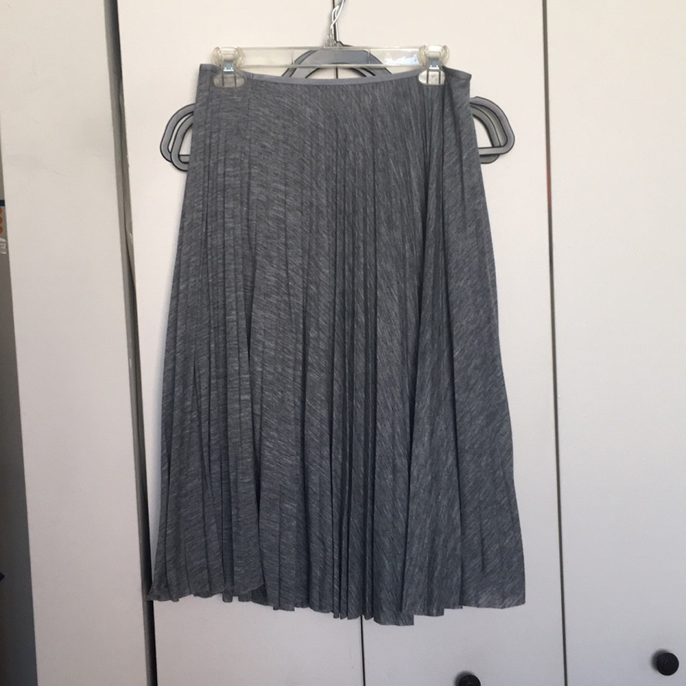 Theory SZ SML Gray Pleated Cotton Skirt